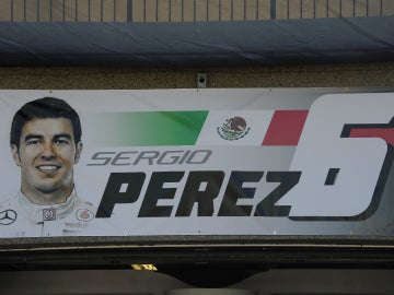 El box de Sergio Pérez