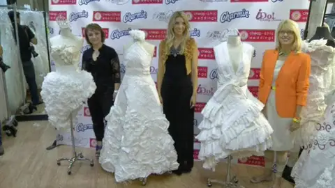 Vestidos de papel higiénico Vestidos de papel higiénico