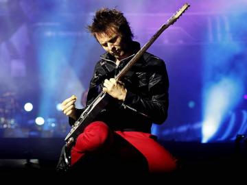 Mathew Bellamy en el concierto de Muse en Barcelona