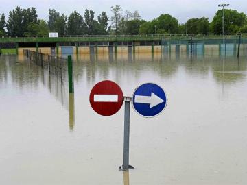 Crecida del río Arga en Navarra