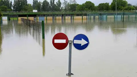 Crecida del río Arga en Navarra Crecida del río Arga en Navarra