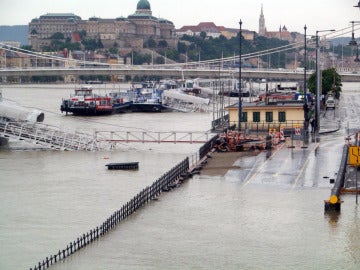 La capital húngara, inundada