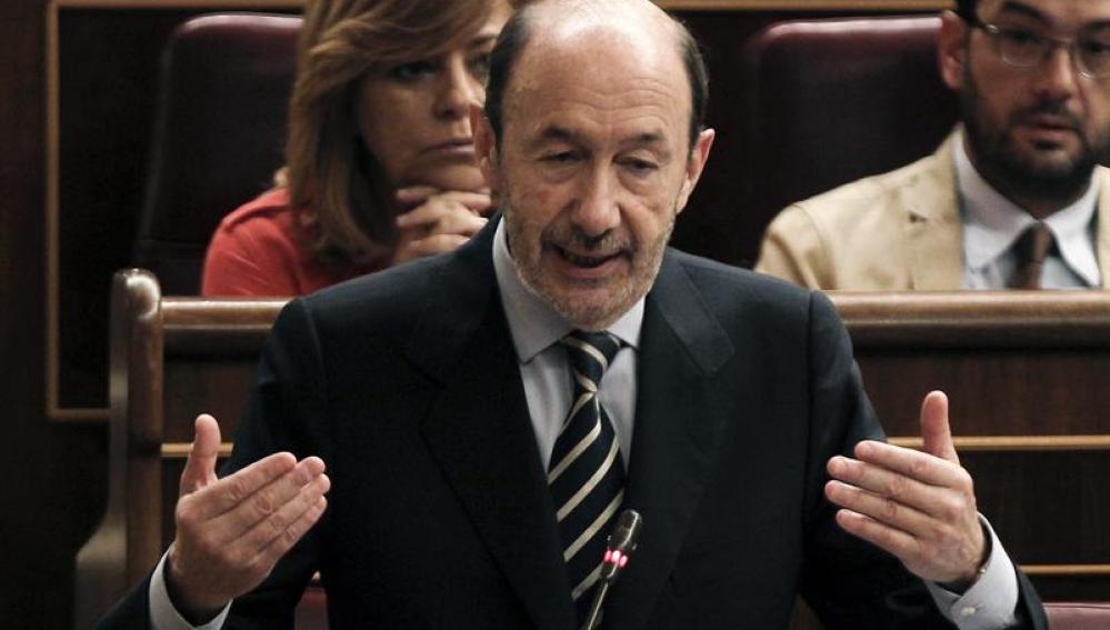 El líder de la oposición, el socialista Alfredo Pérez Rubalcaba