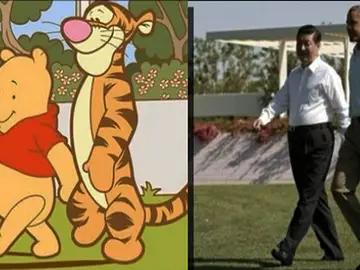 La imagen de Winnie de Pooh y Tigger que ha causado la polémica. La imagen de Winnie de Pooh y Tigger que ha causado la polémica.