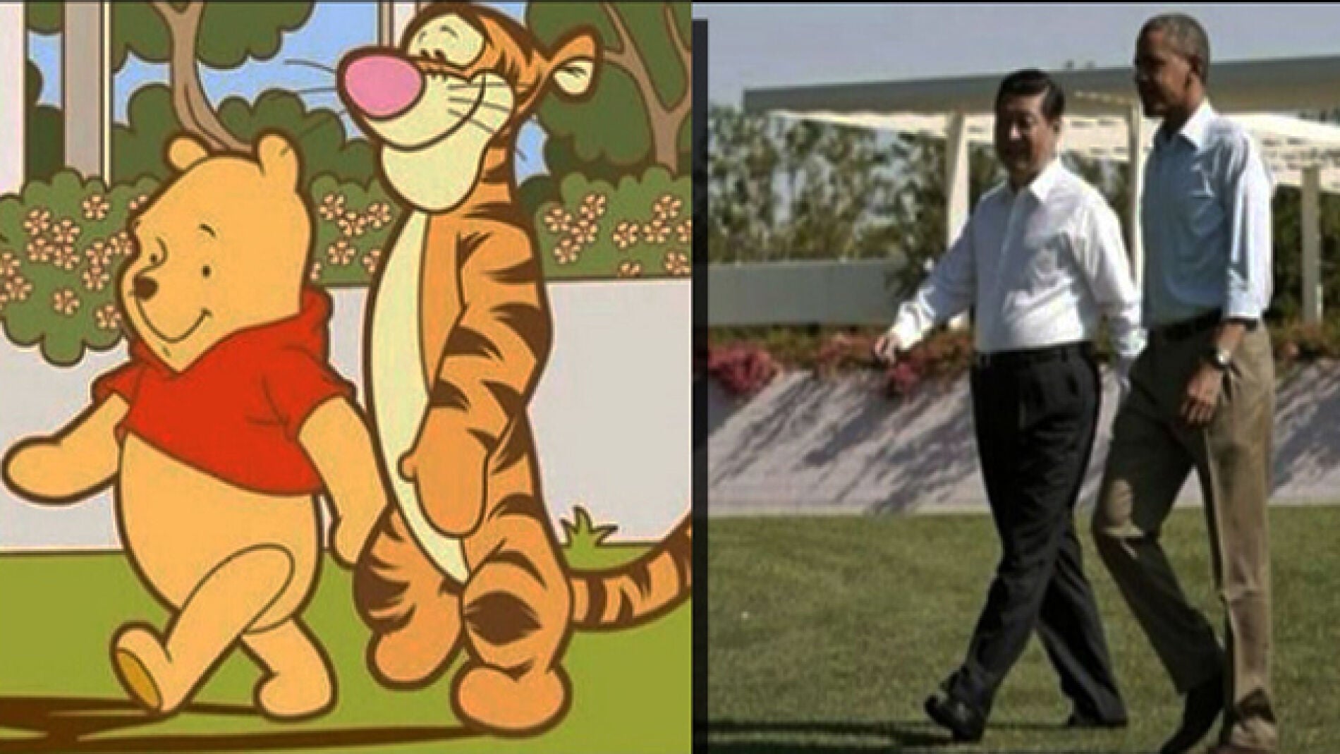La imagen de Winnie de Pooh y Tigger que ha causado la pol&eacute;mica.
