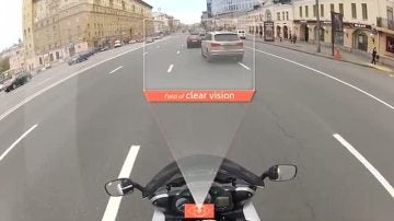 Un casco de moto al estilo Google Glass
