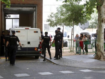 Llegada del furgón policial con José Bretón a los juzgados de Córdoba