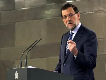 El presidente del Gobierno, Mariano Rajoy, comparece en La Moncloa El presidente del Gobierno, Mariano Rajoy, comparece en La Moncloa