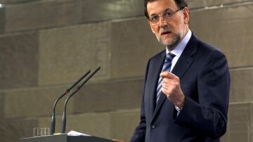 El presidente del Gobierno, Mariano Rajoy, comparece en La Moncloa