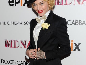 Madonna en la presentación del documental de su gira