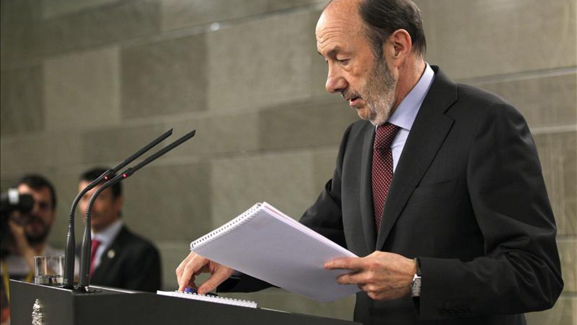 Alfredo P&eacute;rez Rubalcaba, l&iacute;der del PSOE
