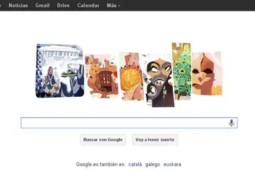 El doodle que homenajea a Gaudí este 25 de junio El doodle que homenajea a Gaudí este 25 de junio