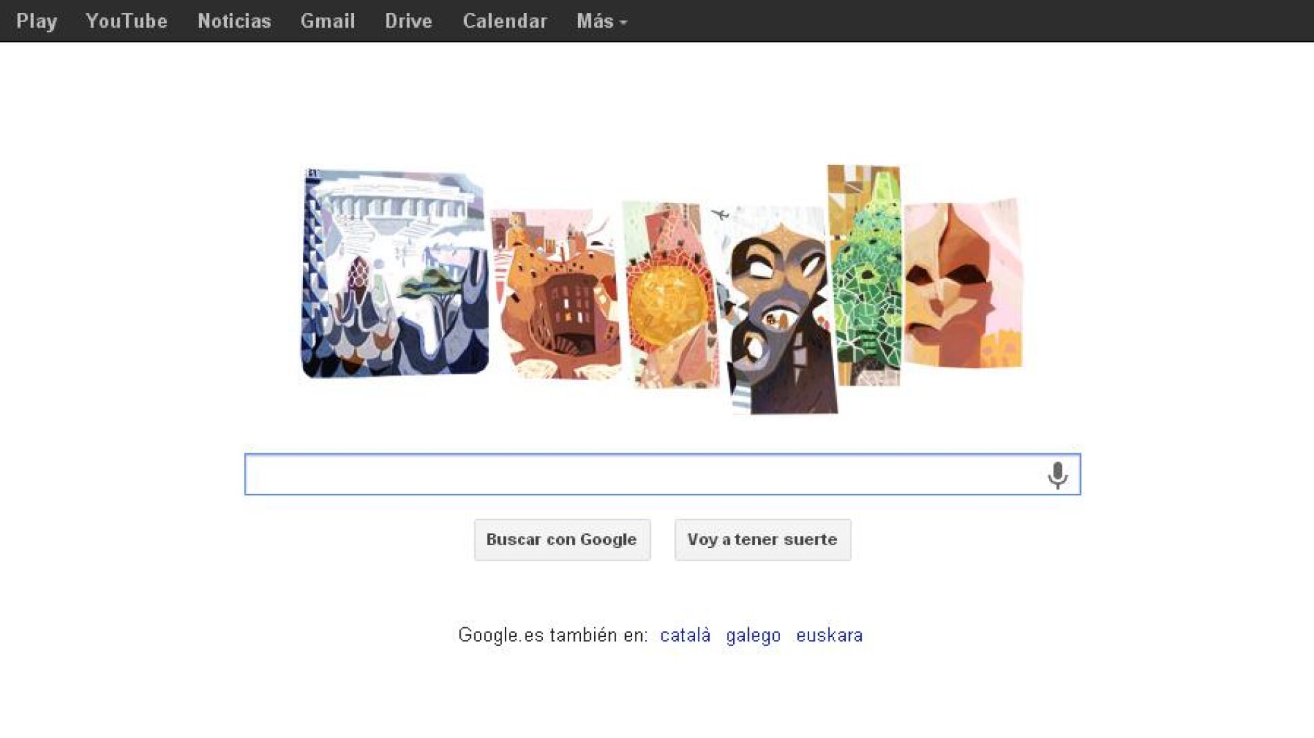 El doodle que homenajea a Gaud&iacute; este 25 de junio