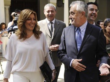 José Antonio Griñán acompañado de la consejera andaluza de la Presidencia e Igualdad, Susana Díaz.