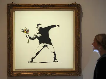 'Love is in the air' de Banksy 'Love is in the air' de Banksy