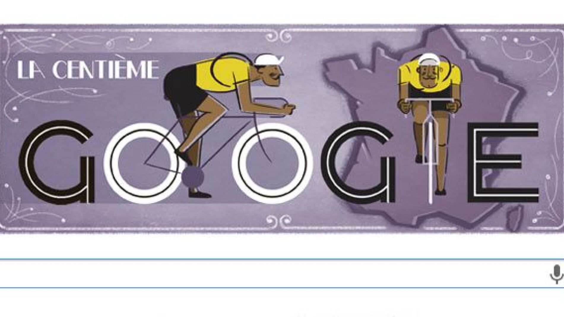 Doodle de la edici&oacute;n 100 del Tour de Francia