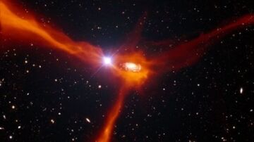 Una galaxia distante que se alimenta de gas cercano