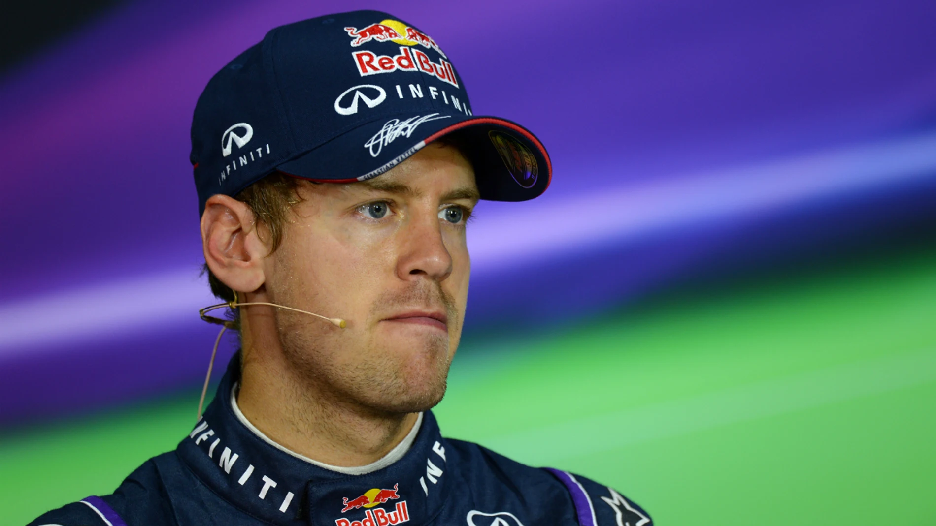 Vettel en la rueda de prensa