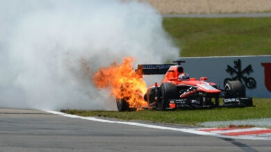 El Marussia de Bianchi rueda sin piloto por Nürburgring