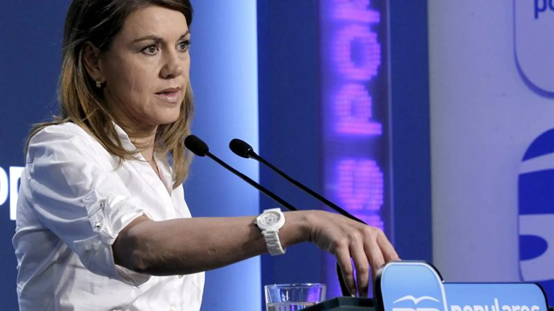 María Dolores de Cospedal, en la sede del PP María Dolores de Cospedal, en la sede del PP