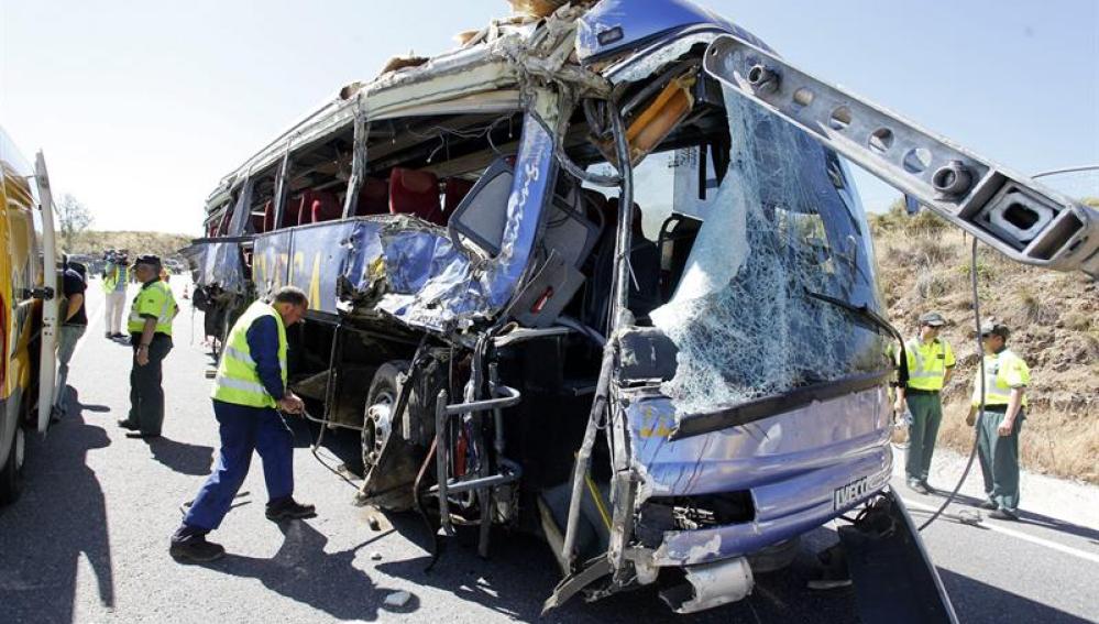 Accidente de autobús en Ávila