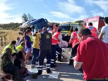 Accidente de autobús en Ávila Accidente de autobús en Ávila
