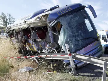 Autobús accidentado Autobús accidentado