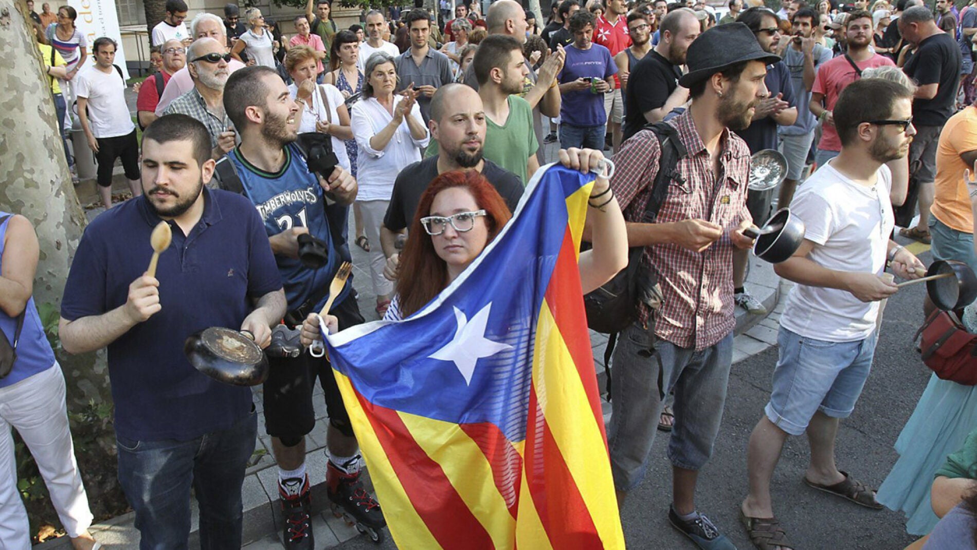 Cacerolada en Barcelona