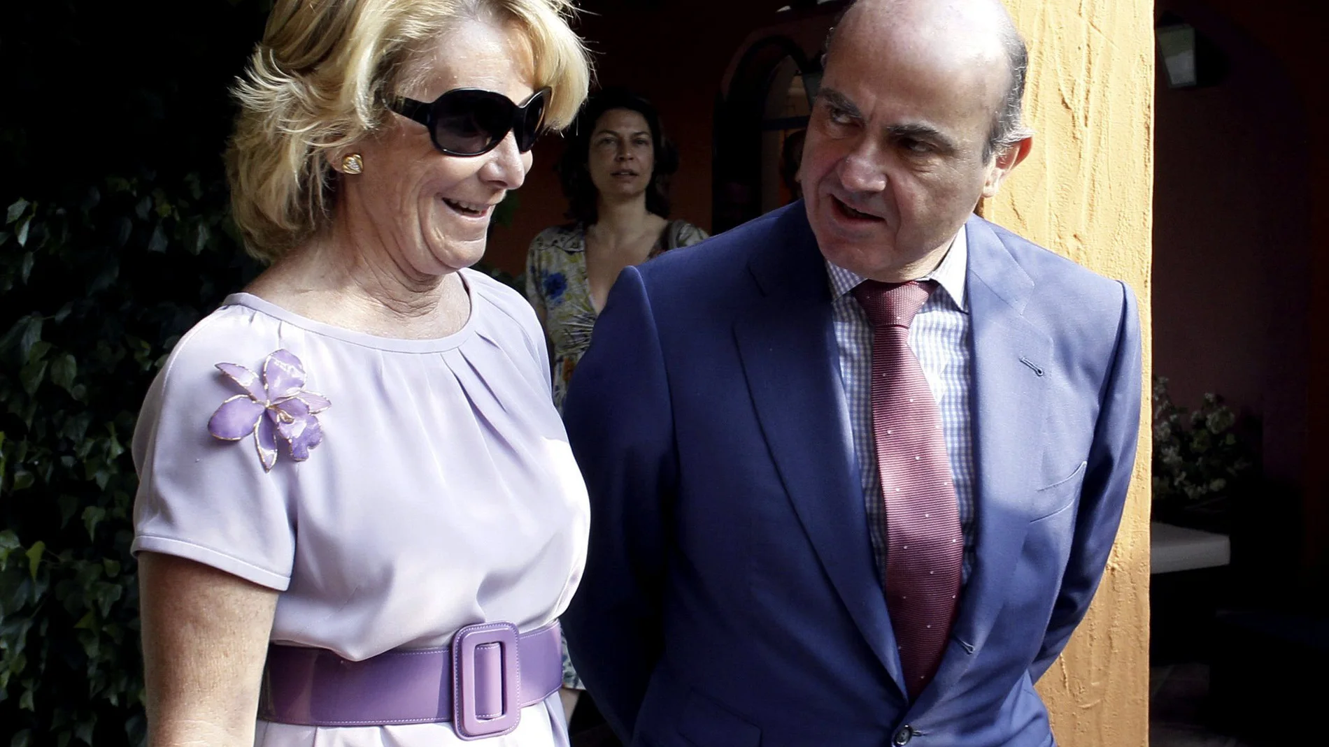 Luis de Guindos y Esperanza Aguirre en el Foro Madrid Luis de Guindos y Esperanza Aguirre en el Foro Madrid