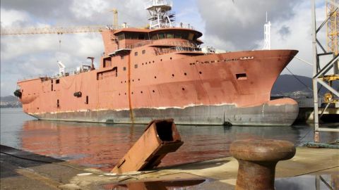Vista del astillero vigu&eacute;s Vulcano