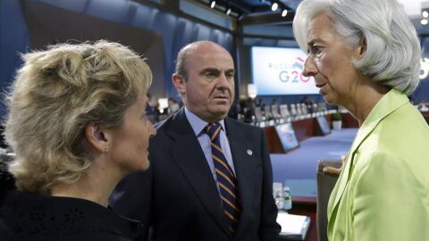 De Guindos, con Christine Lagarde