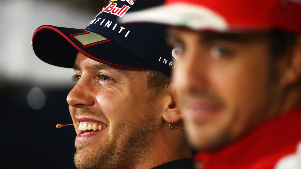 Fernando Alonso, junto a Sebastian Vettel