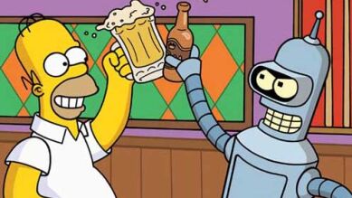Homer se verá las caras con Bender en un crossover de 'Los Simpson' y 'Futurama' 