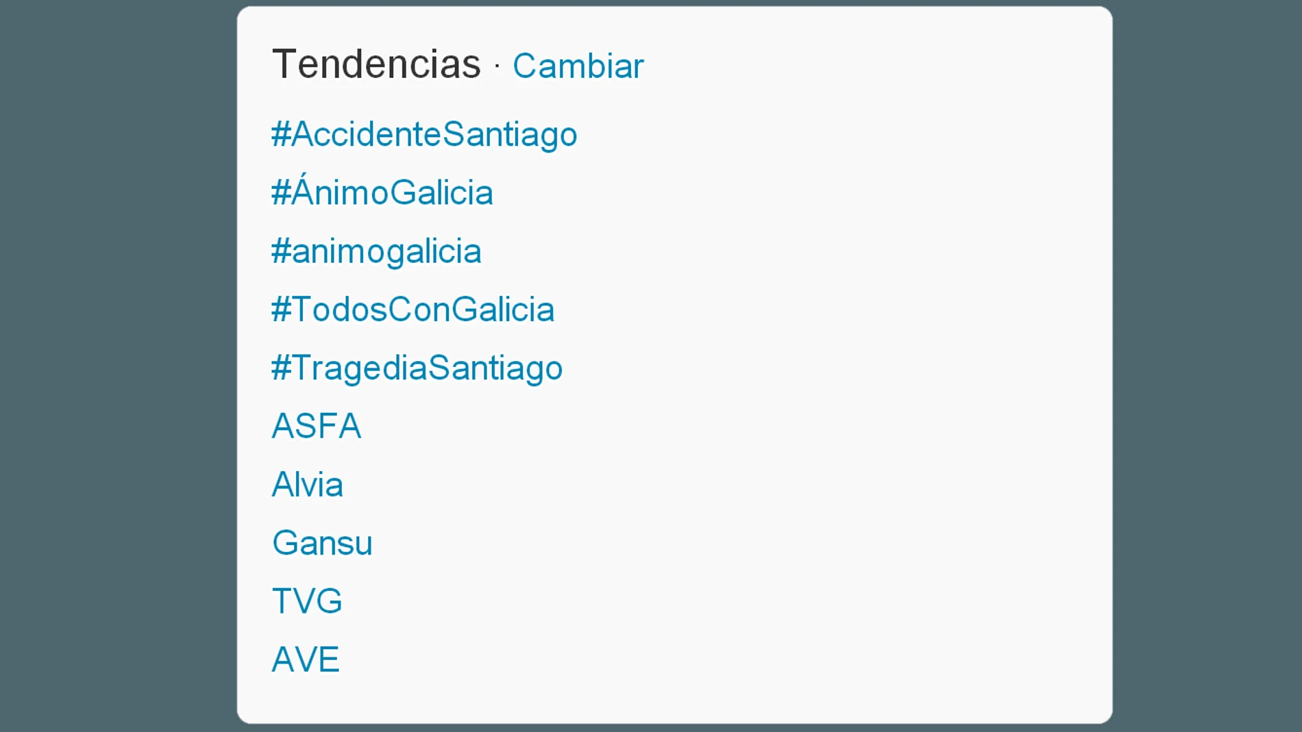 El accidente de Santiago copa los 'Trending Topics' en Twitter El accidente de Santiago copa los 'Trending Topics' en Twitter
