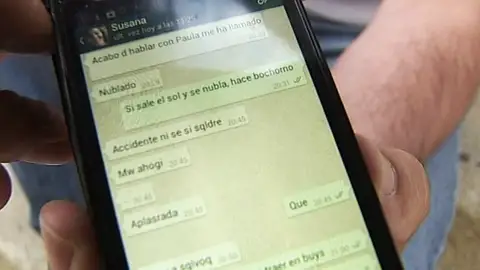 Whatssap de la víctima Whatssap de la víctima