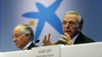 El presidente de CaixaBank, Isidre Fainé, y el consejero delegado, Juan M. Nin.