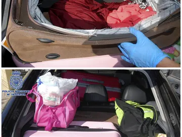 Maleta en la que escondían a la menor Maleta en la que escondían a la menor