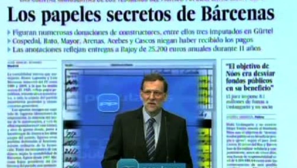 Mariano Rajoy en el montaje del vídeo del PSOE