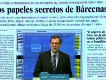 Mariano Rajoy en el montaje del vídeo del PSOE