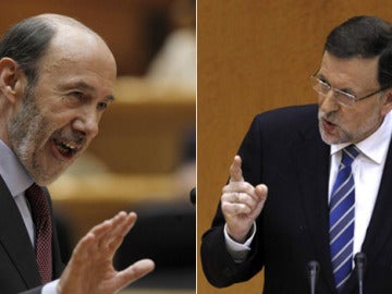 Rajoy y Rubalcaba, montaje