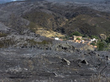 Pueblo en montaña. 