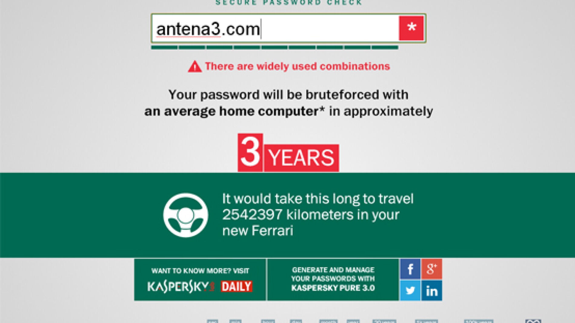 Web que muestra cu&aacute;nto tiempo se tarda en descubrir tu contrase&ntilde;a