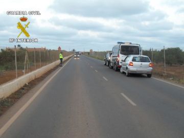 Autovía de Cartagena, Murcia, en la que el conductor fue detenido