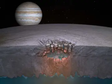 El satélite Europa del planeta Júpiter El satélite Europa del planeta Júpiter