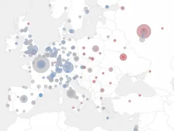 Mapa de la excelencia científica en Europa Mapa de la excelencia científica en Europa
