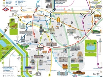 Nuevo plano turístico del metro de Madrid