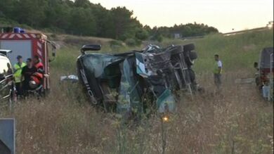 El autobús accidentado en Francia salió de la carretera tras un volantazo de otro pasajero