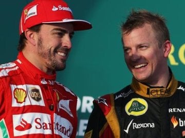 Alonso y Raikkonen. 