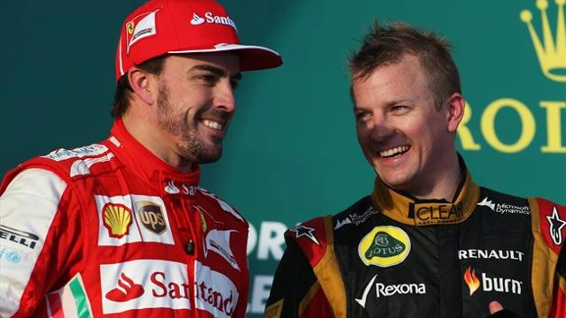 Alonso y Raikkonen. 