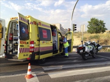 Fotografía facilitada por la Comunidad de Madrid de una ambulancia del Summa 112 Fotografía facilitada por la Comunidad de Madrid de una ambulancia del Summa 112